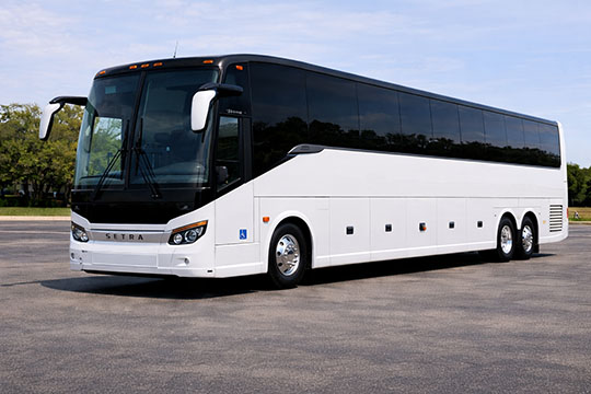 56-passenger charter bus available for charter in Sugar Land, TX
